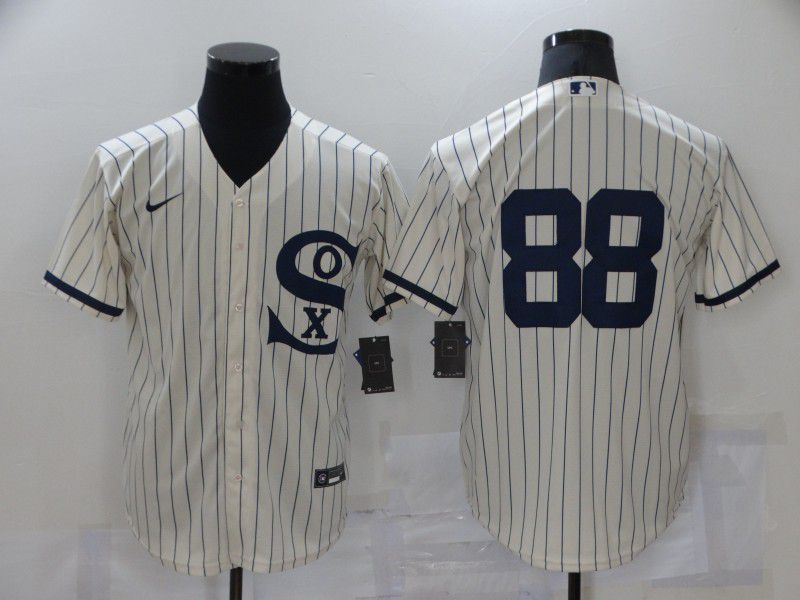 Men Chicago White Sox 88 No Name Cream stripe Dream version Game Nike 2021 MLB Jerseys